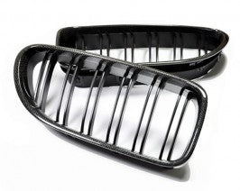 Auto Tecknic Replacment Dual Slat Carbon Fiber Front Grilles BMW 640i F06 | F12 | F13 12-15