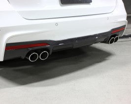 3D Design Carbon Fiber Rear Diffuser Quad Tip BMW 320i F30 | F31 M Sport 12-15